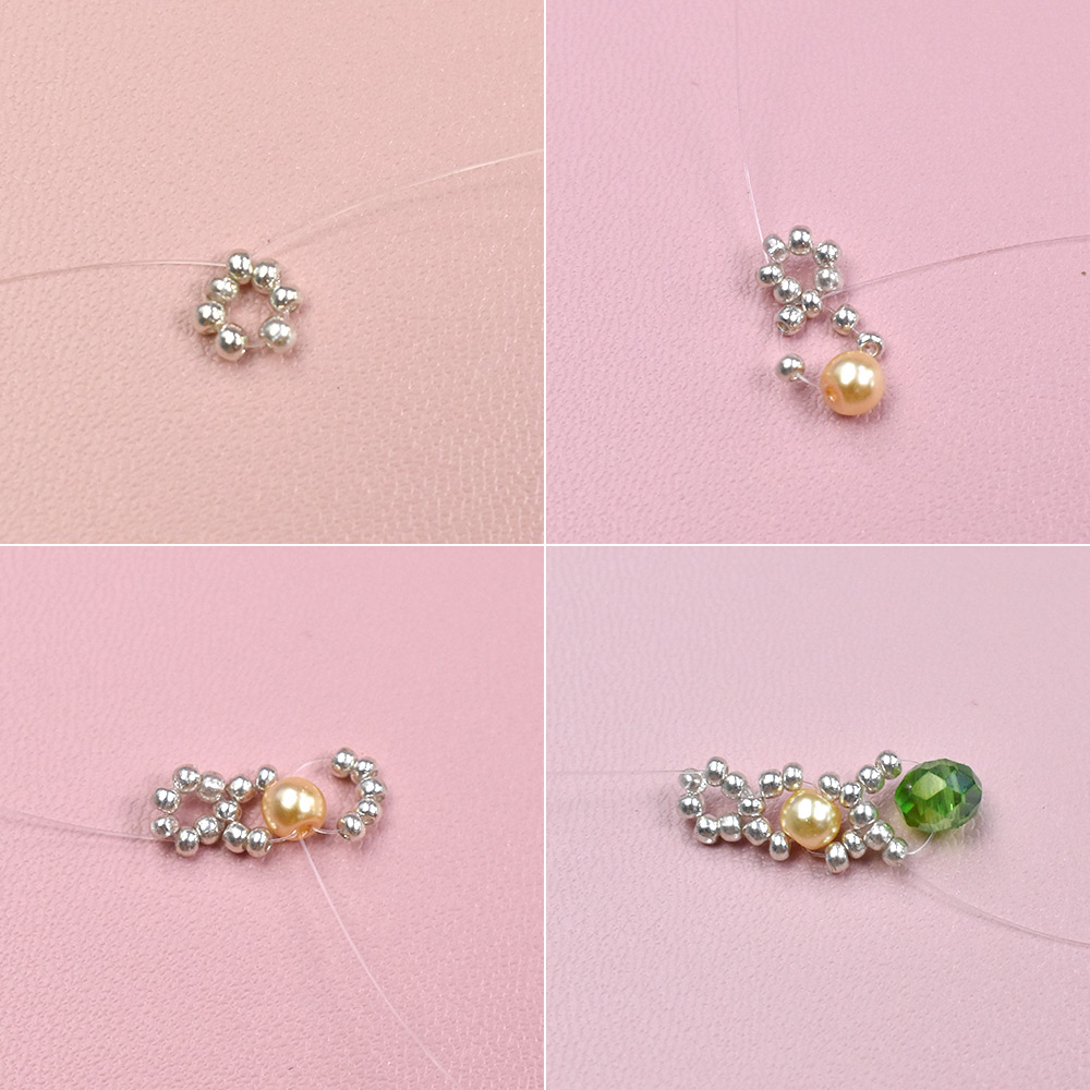 PandaHall Selected мастер-класс по изготовлению элегантного браслета из бисера с ободом.-3