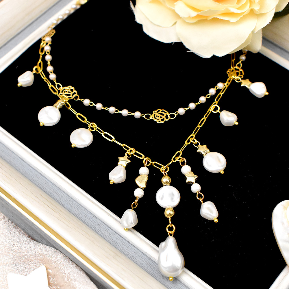 Многорядное жемчужное ожерелье