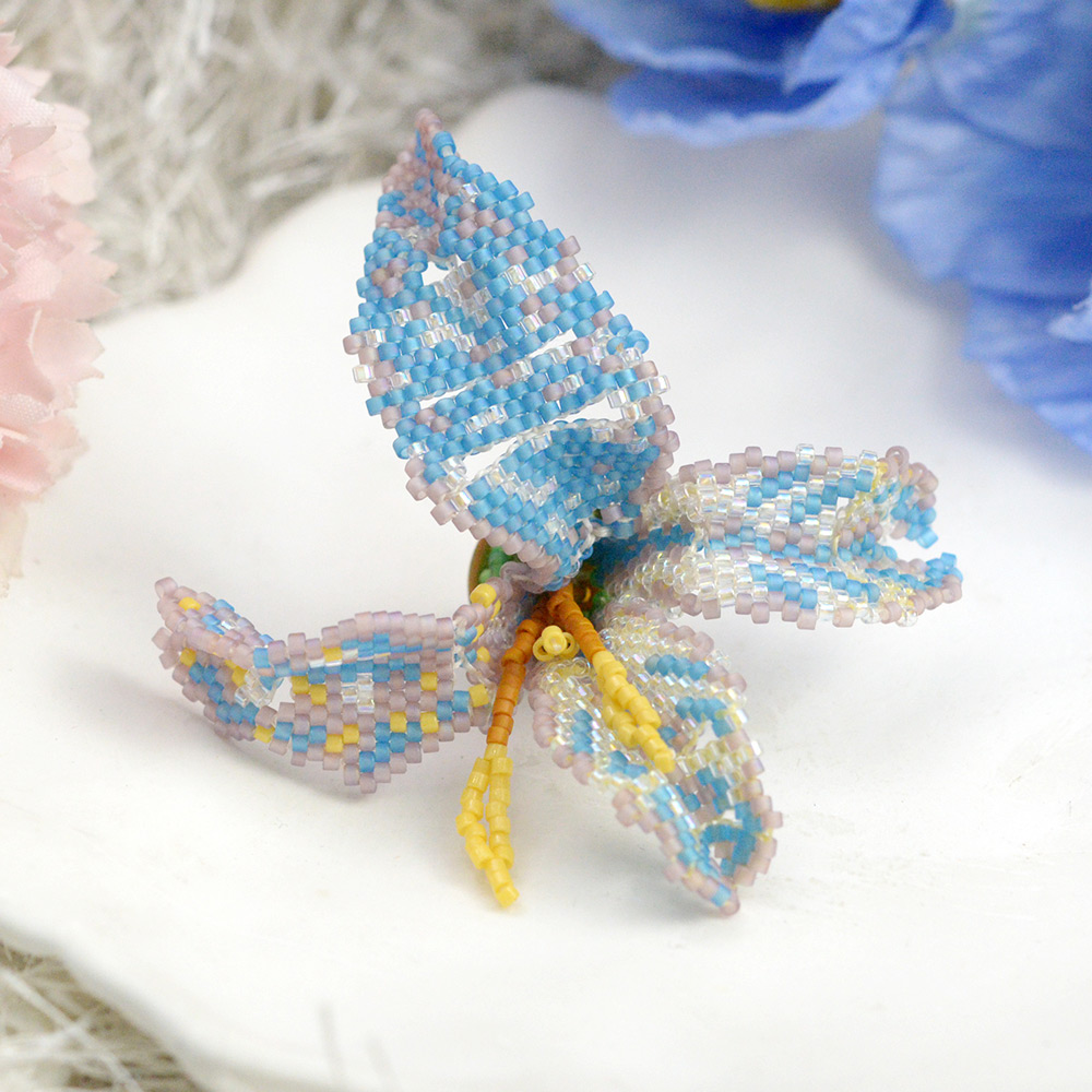 Бисер ирис серьги