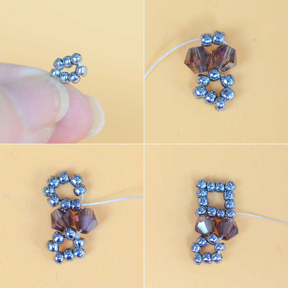 Браслет из стеклянных бусин с удлинителем цепочки-3