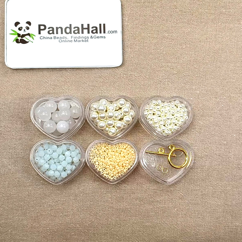 Браслет из стеклянного опалита и жемчуга-2