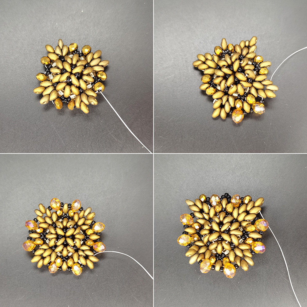 Подвеска-компас с бусинами из чешского стекла с 2 отверстием-7