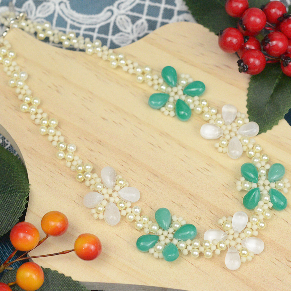 Ожерелье из бусин в форме капли в свежем стиле-7