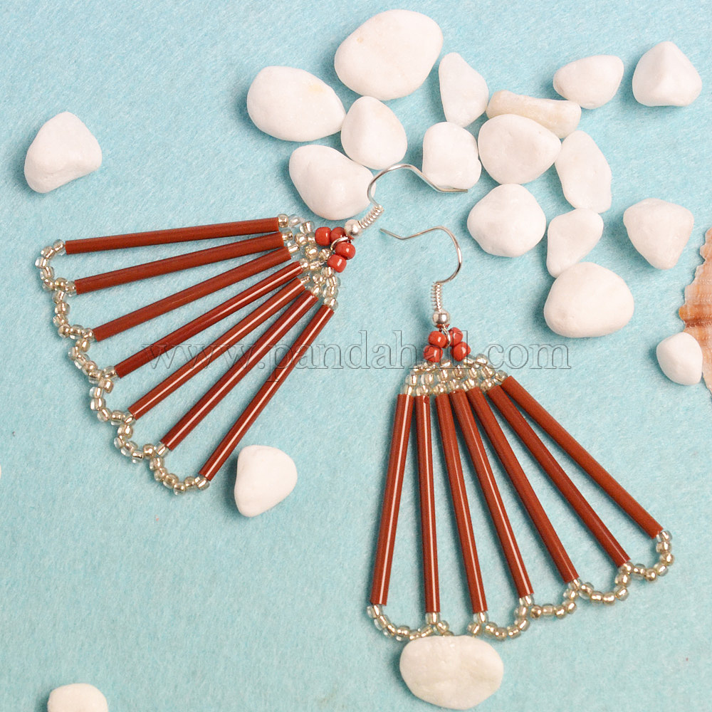 Fan Earrings With Seed And Bulge Beads | Pandahall Inspiration Projects