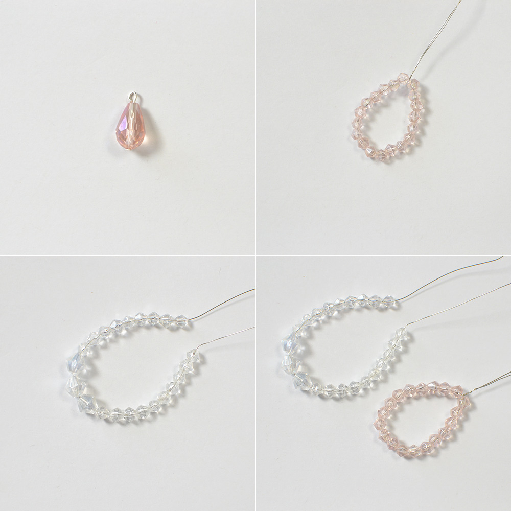 Bling-Creolen mit Glasperlen