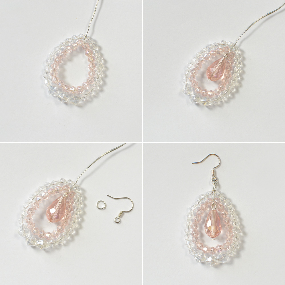Bling-Creolen mit Glasperlen