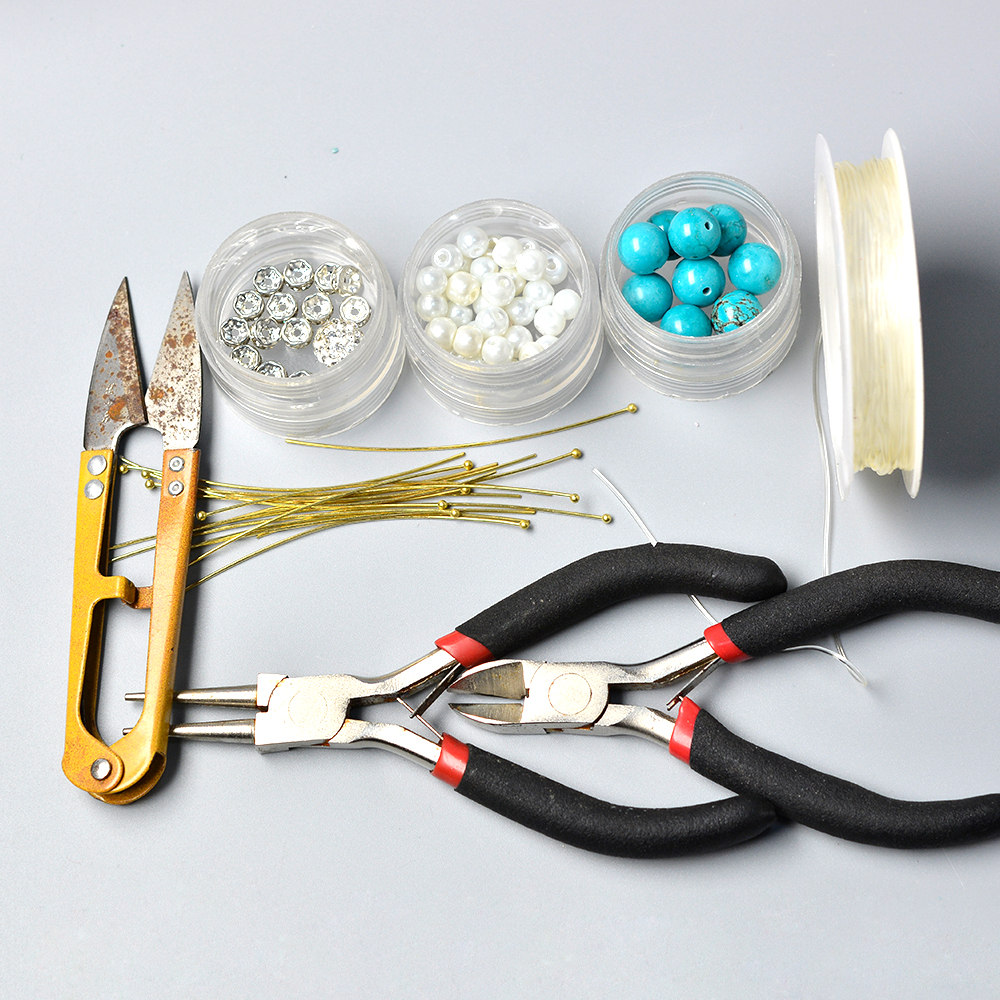 Простой браслет из бирюзы и жемчуга-2