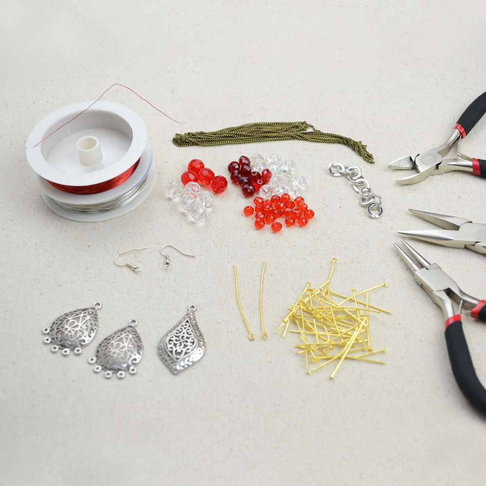 Kristallperlen-Schmuckset