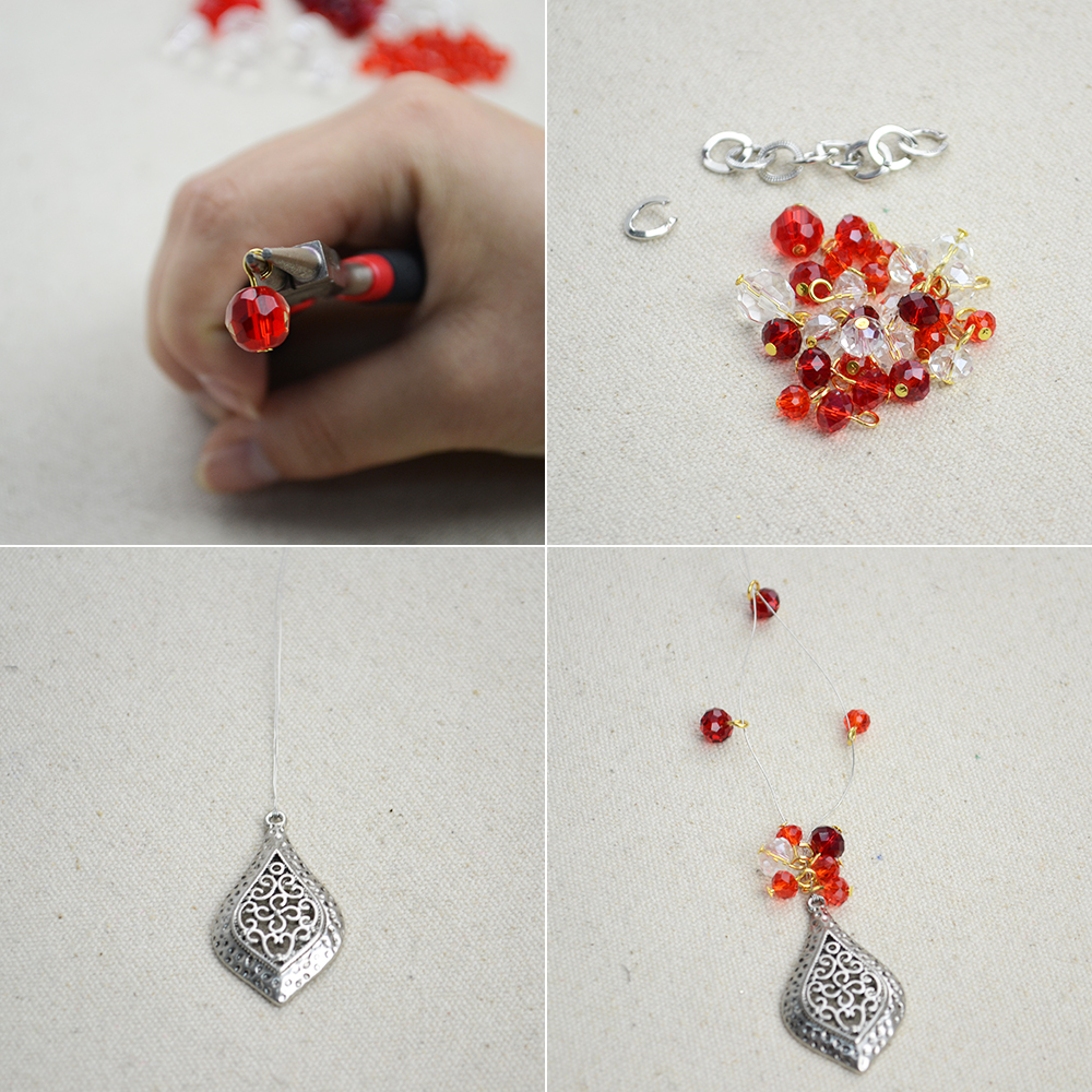 Kristallperlen-Schmuckset