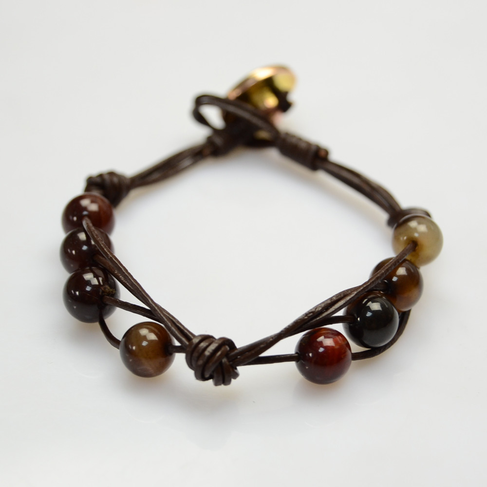 Браслет из агатовых бусин для мужчин