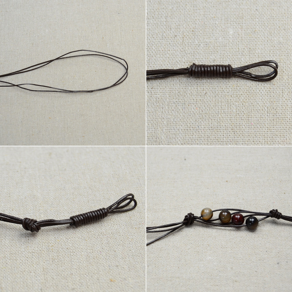 Браслет из агатовых бусин для мужчин