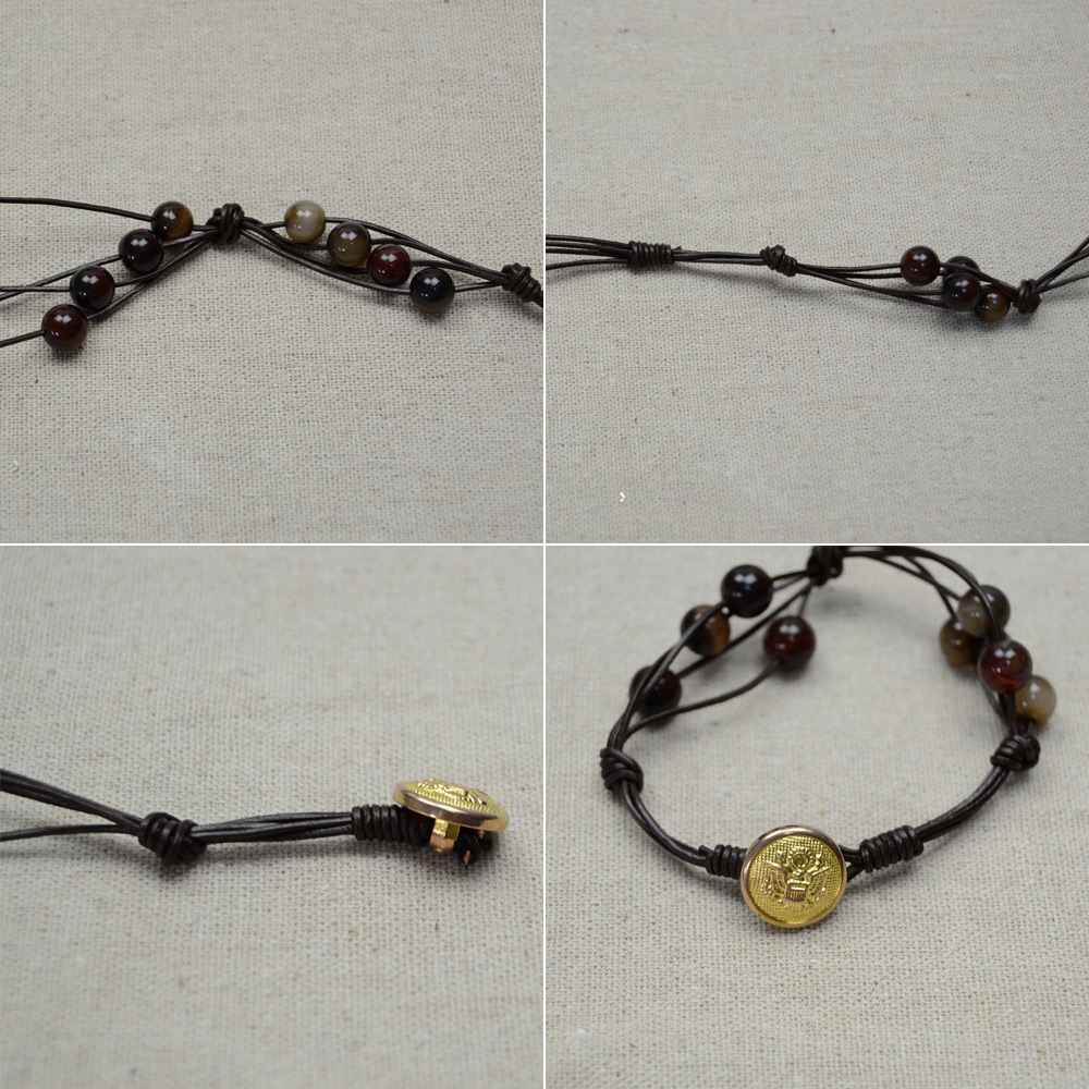 Браслет из агатовых бусин для мужчин