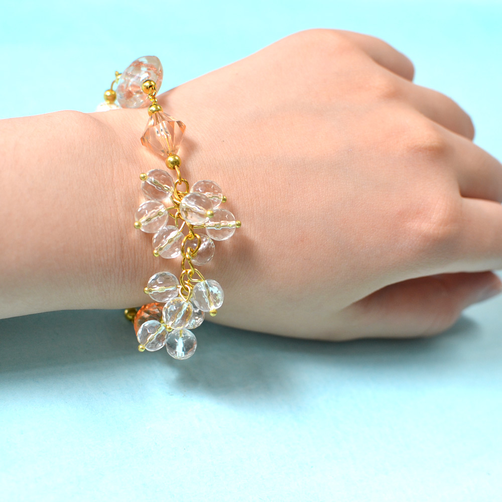 Einfaches Kristall-Cluster-Armband