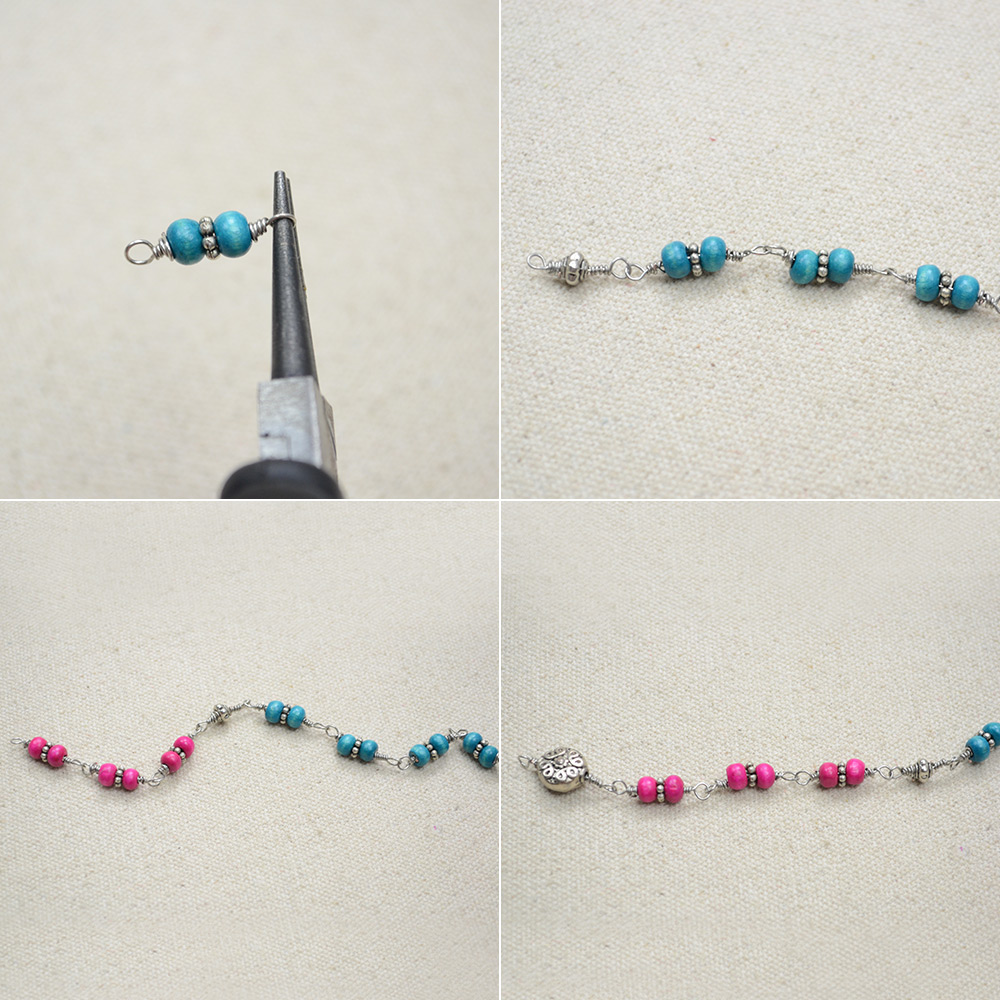 Колье с подвеской в виде сердца из проволоки-4