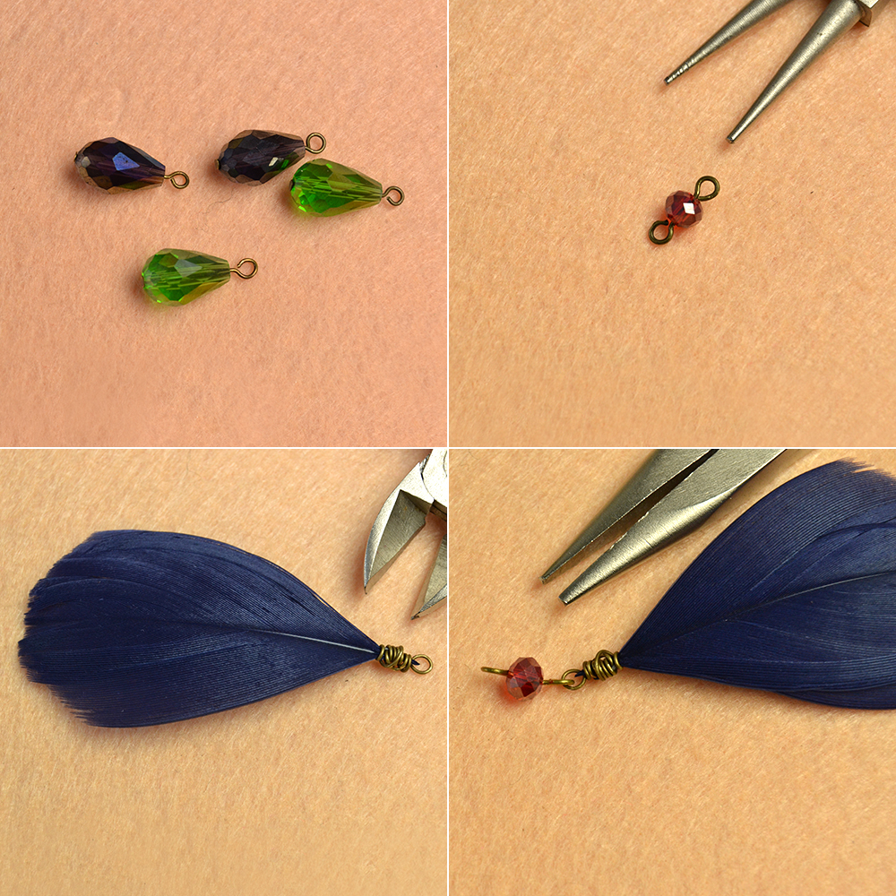 Оригинальное тибетское перо подвеска ожерелье-3