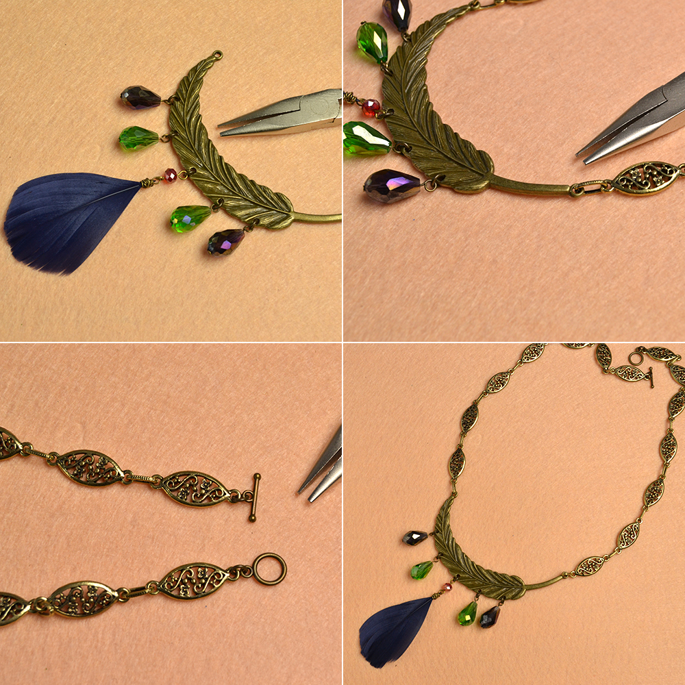 Оригинальное тибетское перо подвеска ожерелье-4