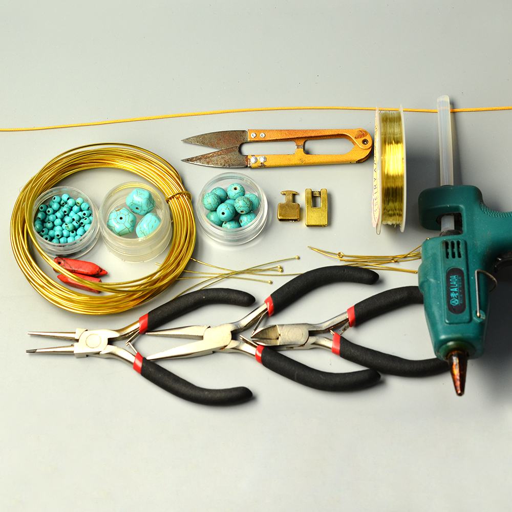 Ожерелье с подвеской из бирюзы и драгоценных камней-2