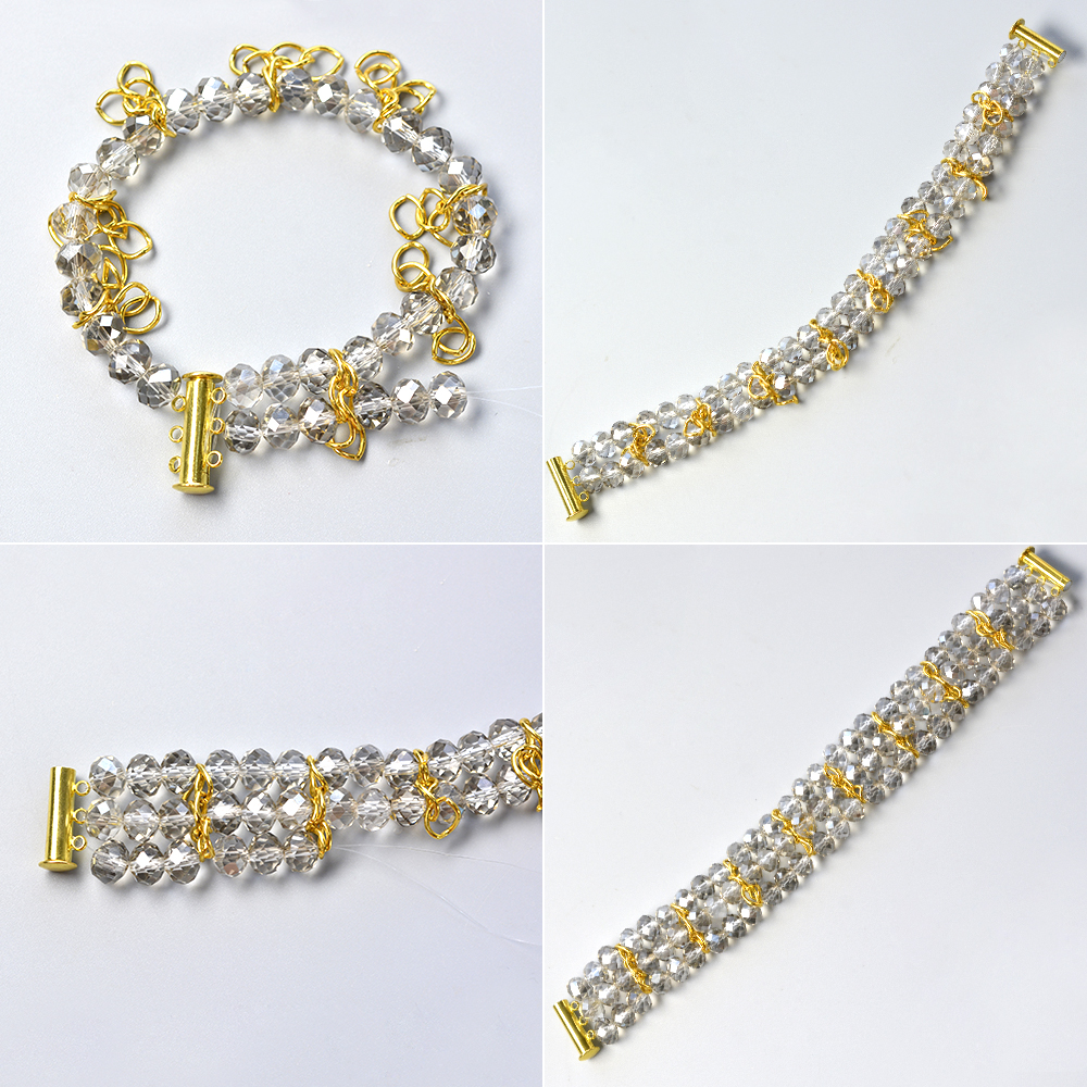 Браслет из хрустальных бусин-4