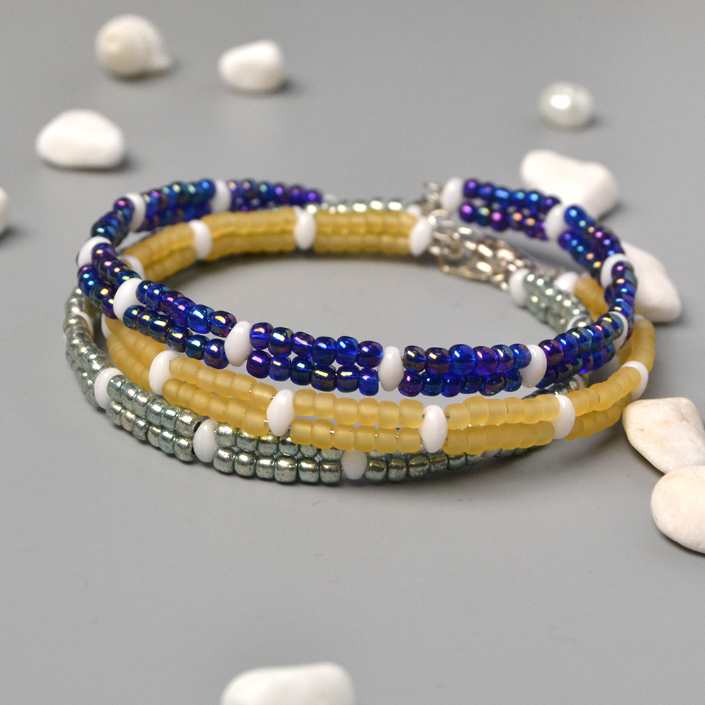 Wickelarmband aus Saatperlenperlen