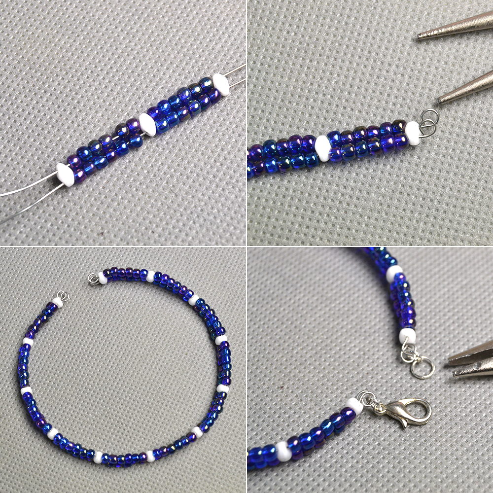 Wickelarmband aus Saatperlenperlen