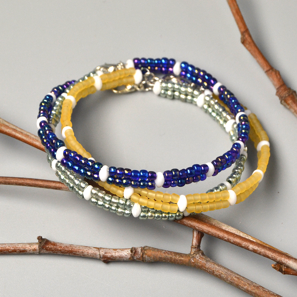 Wickelarmband aus Saatperlenperlen