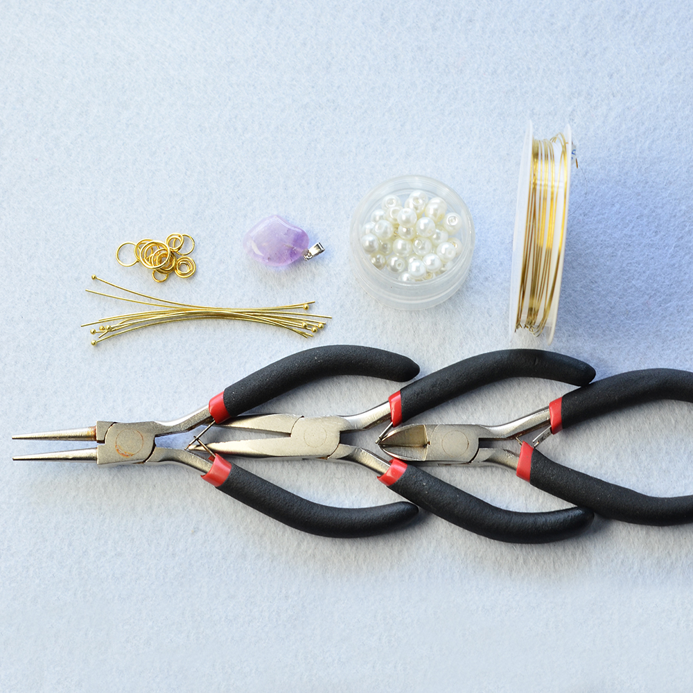 Ожерелье в форме дерева из жемчужных бусин с подвеской из драгоценных камней-2