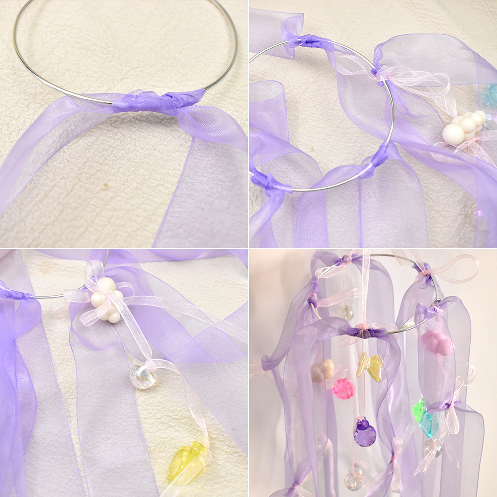 Фиолетовая лента, колокольчик ветра