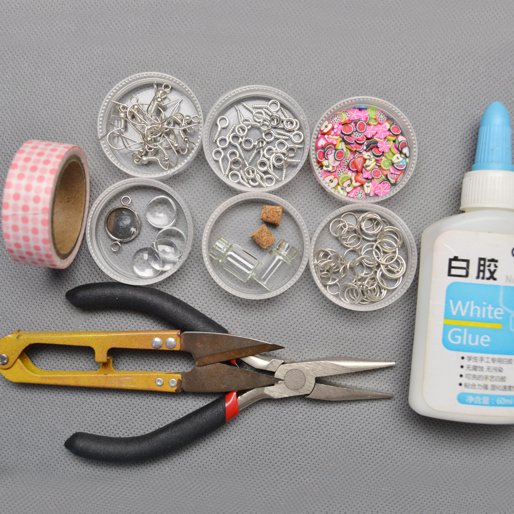 Серьги-подвески в виде стеклянных бутылок-2