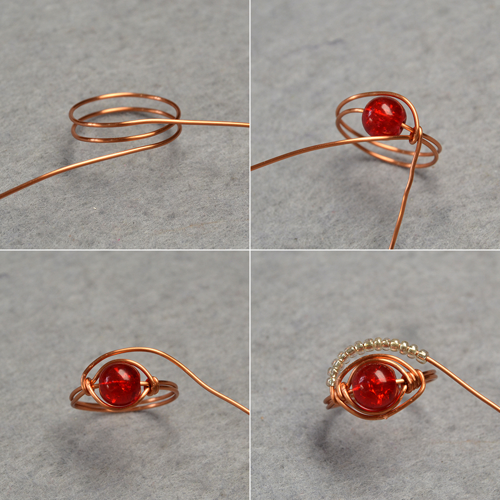 Wire ring beads hotsell