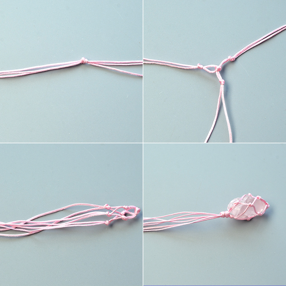 Ожерелье с кулоном из грубых самородков из драгоценных камней-3