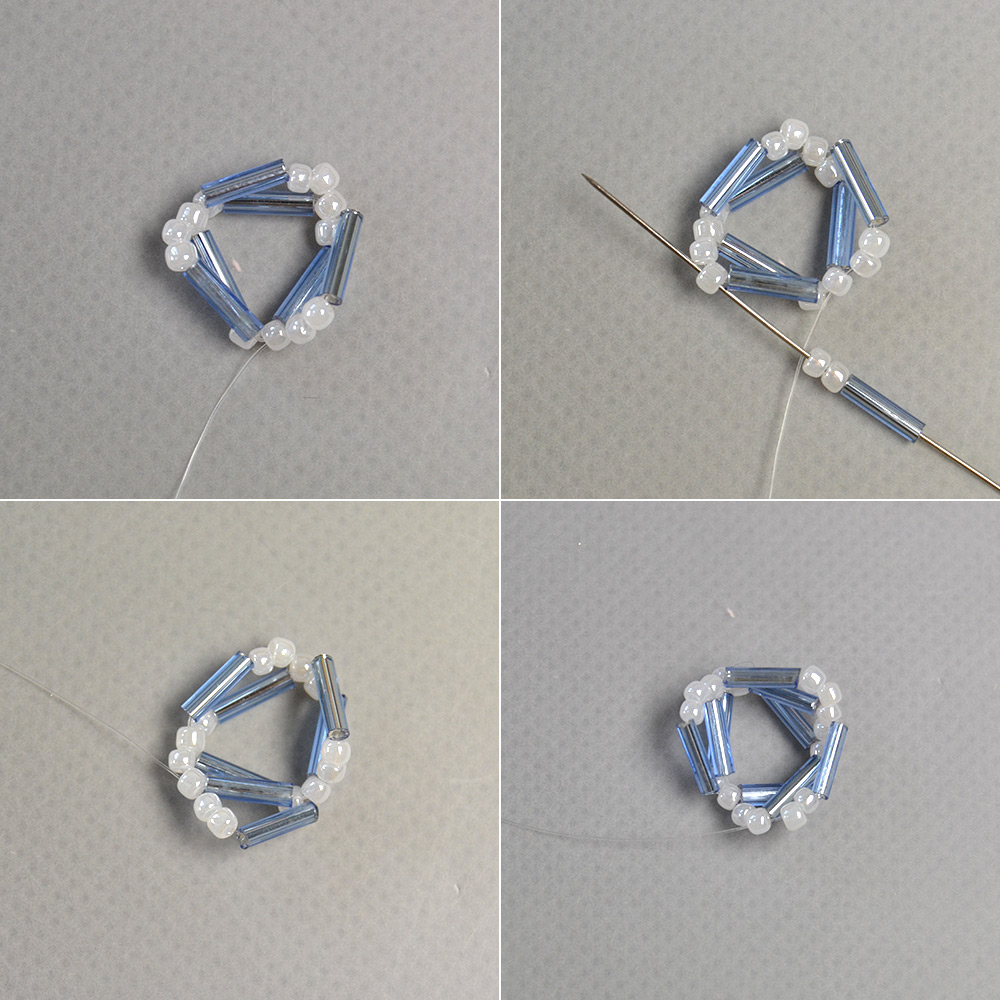 Спиральный браслет из стекляруса и стежка