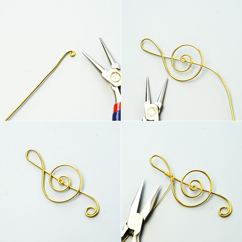 Колье с подвеской в виде музыкальной ноты-3