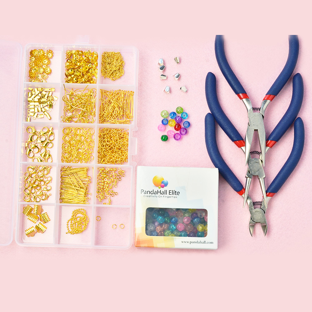 Браслет из бусин лэмпворк с разноцветными стеклянными бусинами-2