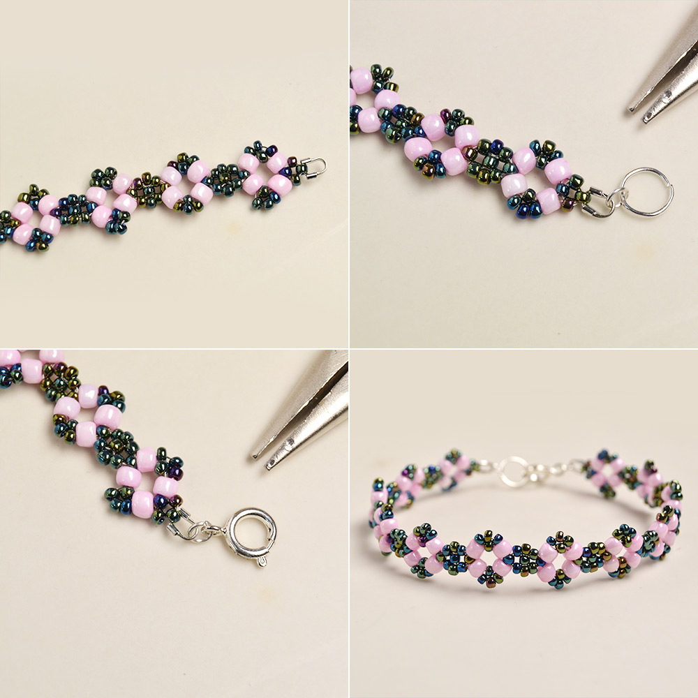Rosa Armband mit süßen Saatperlenperlen