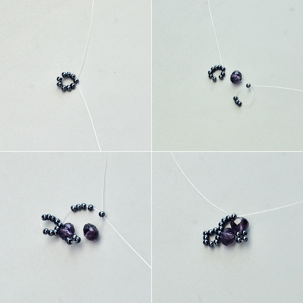 Браслет из хрустальных бусин-3