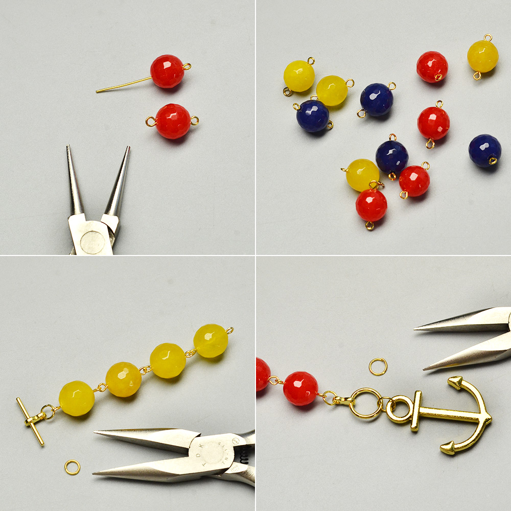 Трехцветный нефритовый браслет