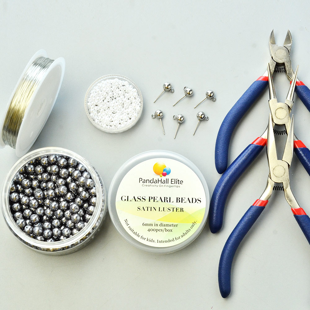 Специальные серьги с серым жемчугом-2