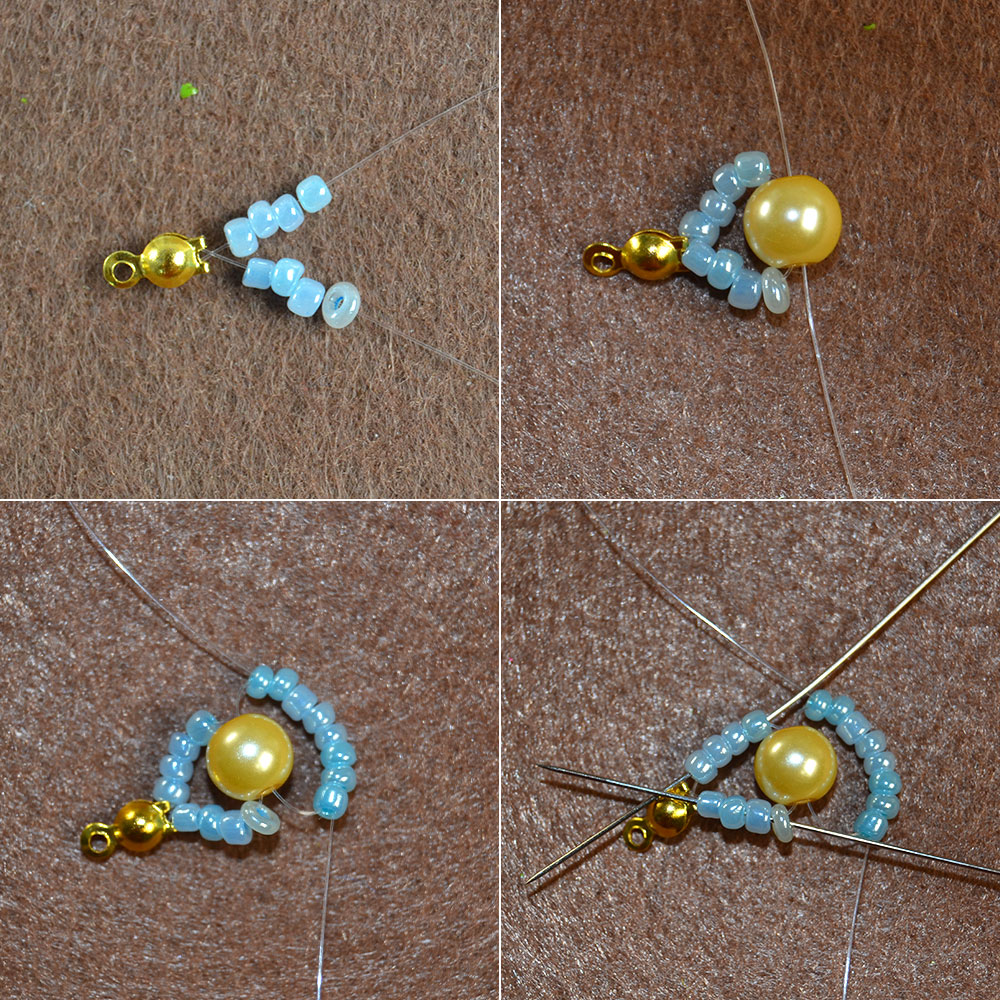 Браслет с жемчугом и бусинами-3