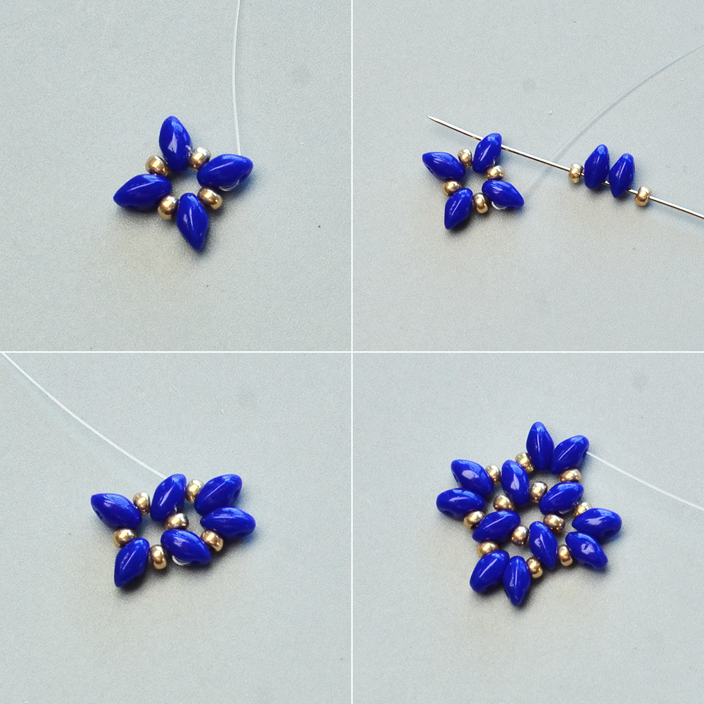 Браслет из бисера с двойным отверстием