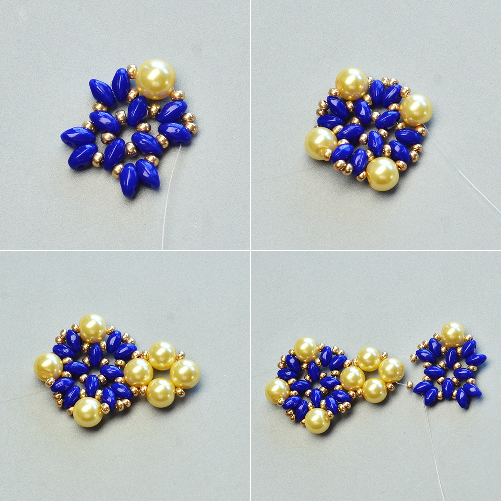 Браслет из бисера с двойным отверстием