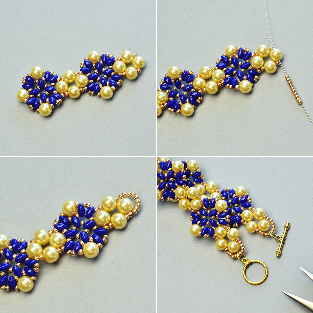 Браслет из бисера с двойным отверстием