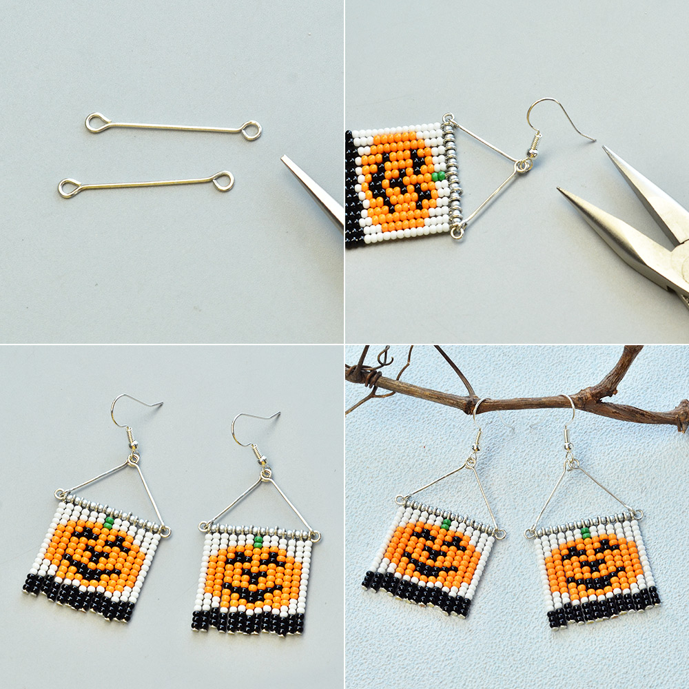 Специальные серьги в виде тыквы на Хэллоуин-4