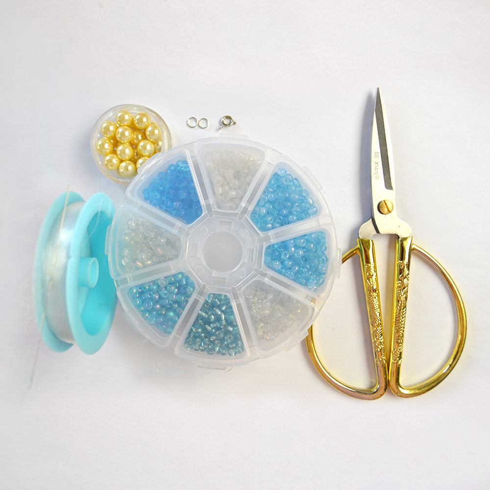 Браслет с жемчугом и бисером-2