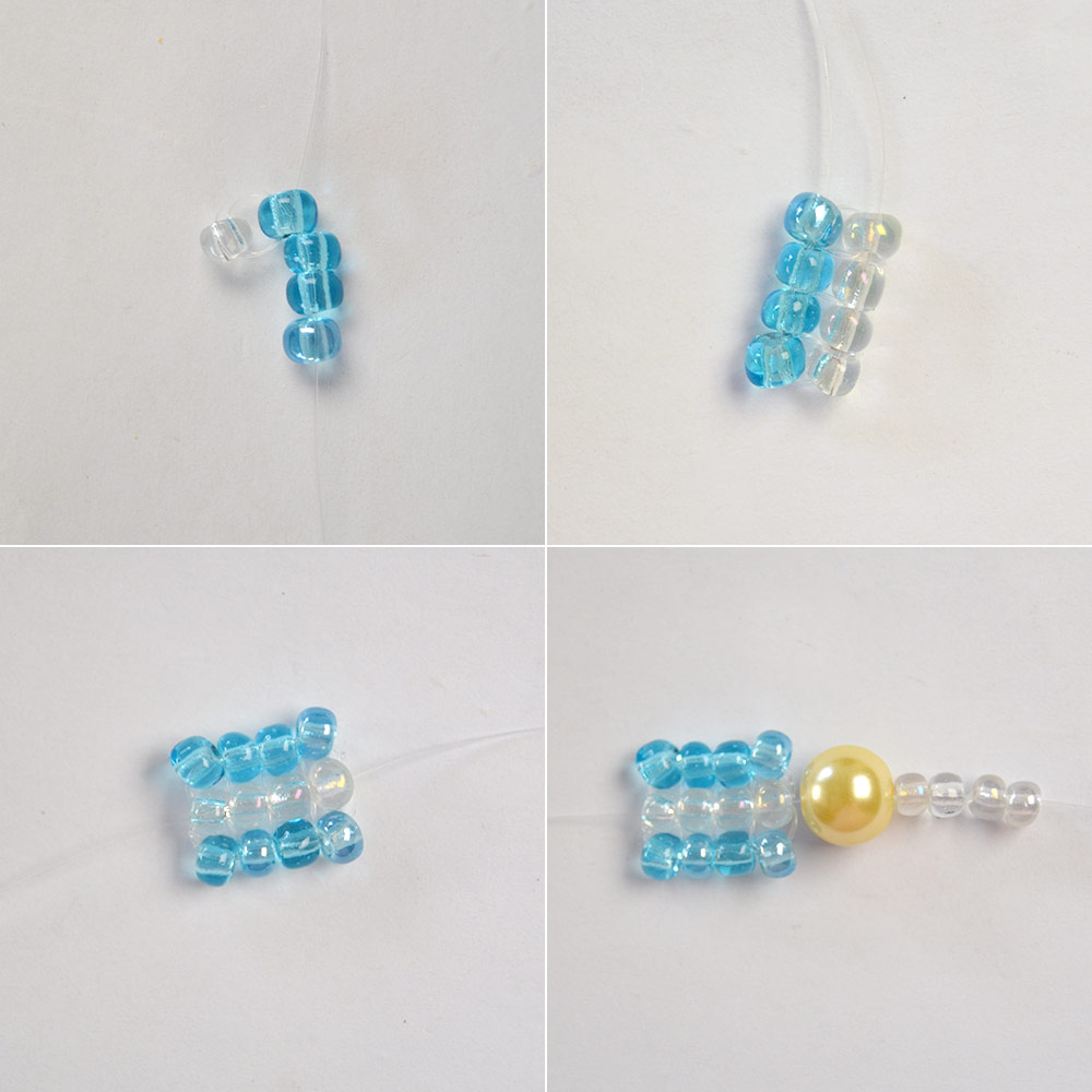 Браслет с жемчугом и бисером-3