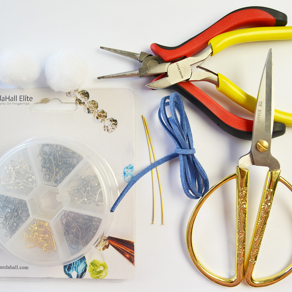 Серьги с бантом и помпоном-2