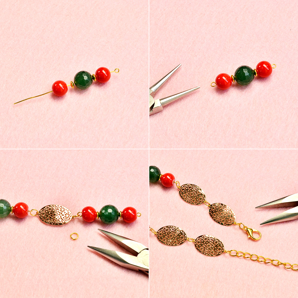 Рождественское ожерелье с милыми бусинами-3