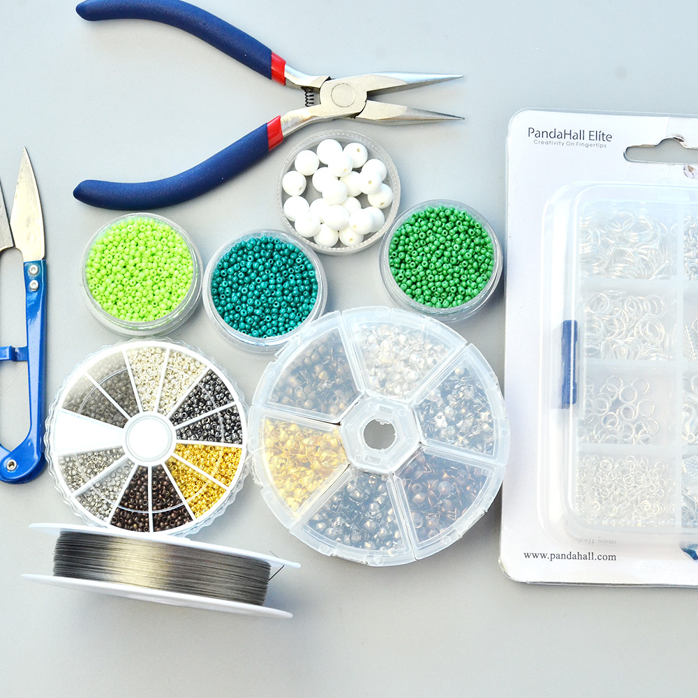 Браслет из бисера градиентного цвета-2