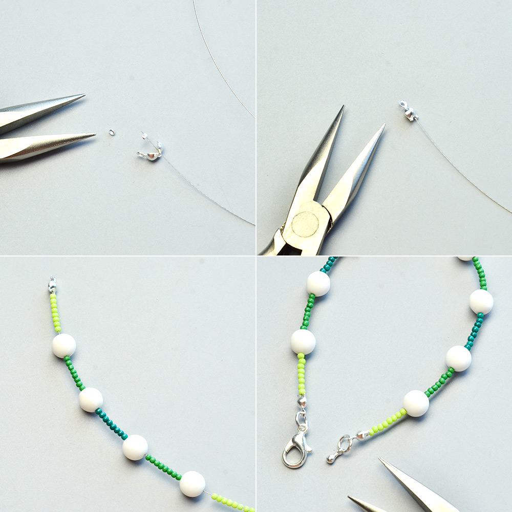 Браслет из бисера градиентного цвета-3