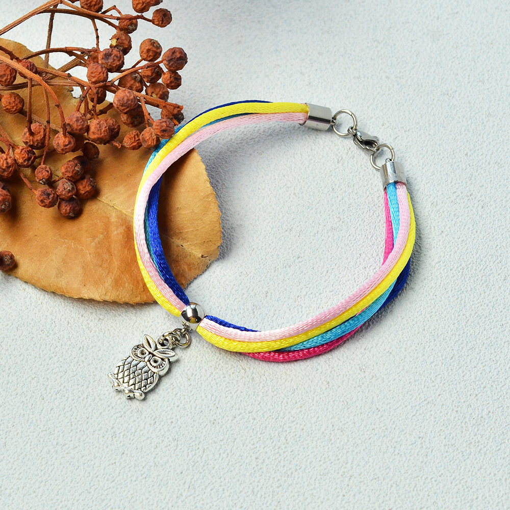 Браслет с подвеской в виде совы-4