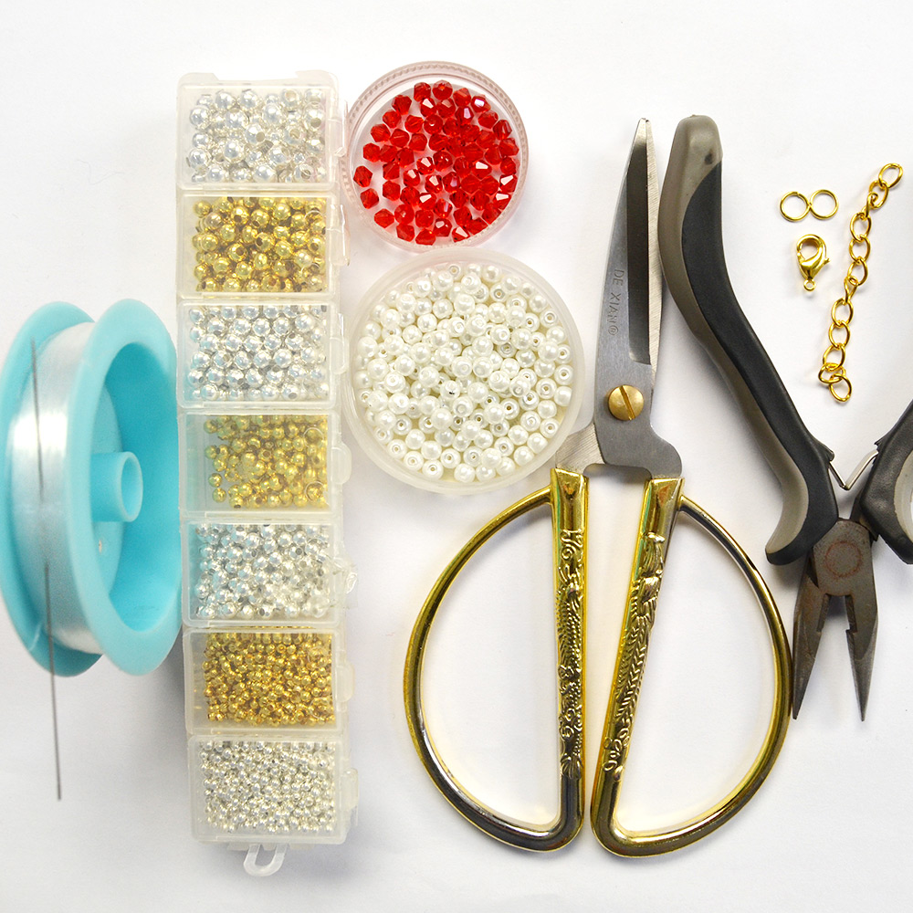 Простой браслет из жемчуга со стеклянными бусинами-2